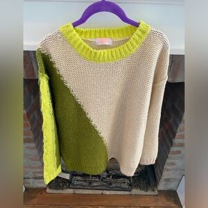 G+D+M Heavy Knit Crew Neck Autumn Colorblock Sweater size Medium​